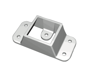 Plain Double Lug Fence Bracket + Security Hole