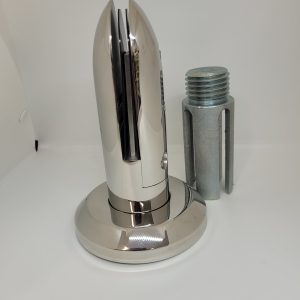 'No holes' glass spigot - bullet style (core drill)