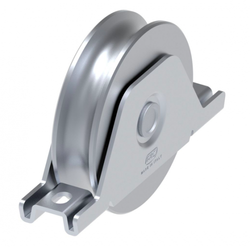 Galvanised U Groove Wheels with Support Brackets